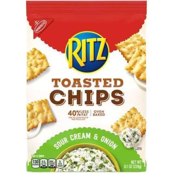 Ritz Nabisco Ritz Sour Cream And Onion Toasted Chips 8.1 oz., PK6 05105